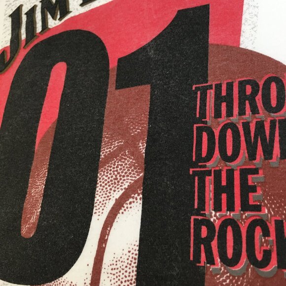 Vintage 2001 XL Jim Beam Throw Down the Rock Promo Sleeveless Basketball Tee - Picture 3 of 8